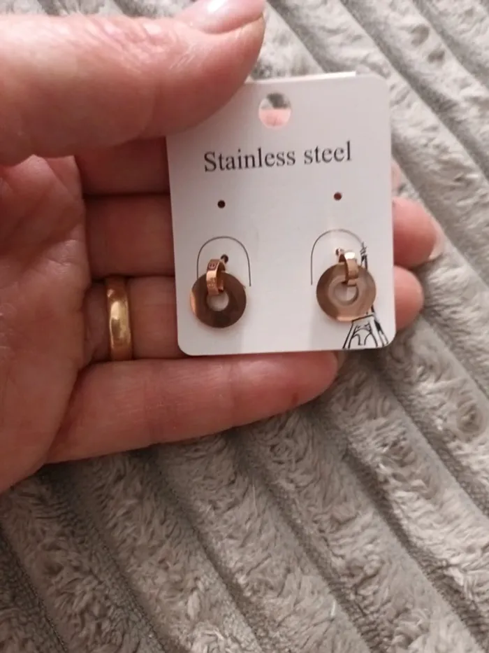 Boucle fantaisie rose gold - photo numéro 2