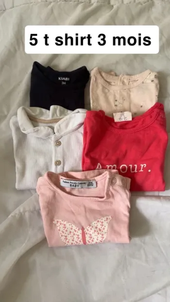 5 t shirts manches courtes