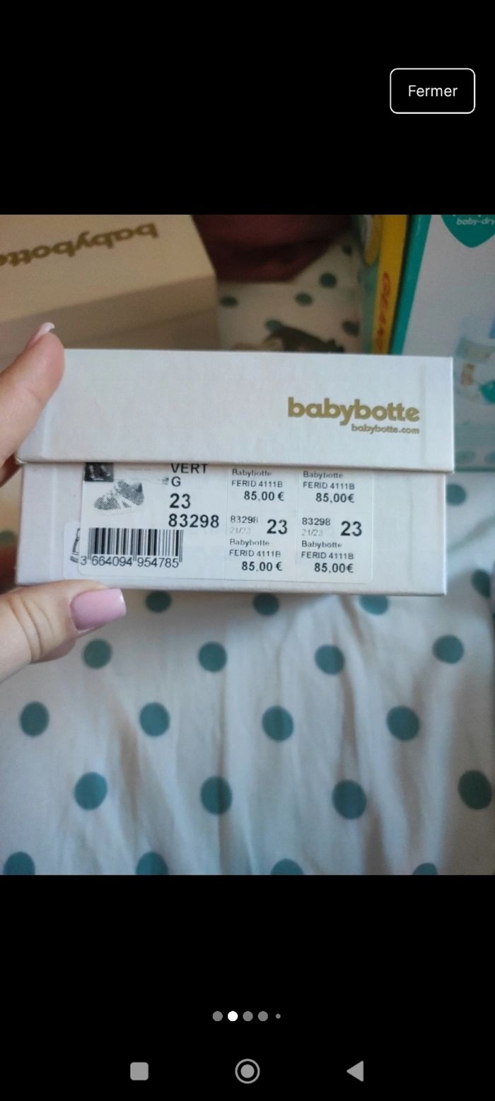 Chaussures Babybotte garçon Vert - photo numéro 2