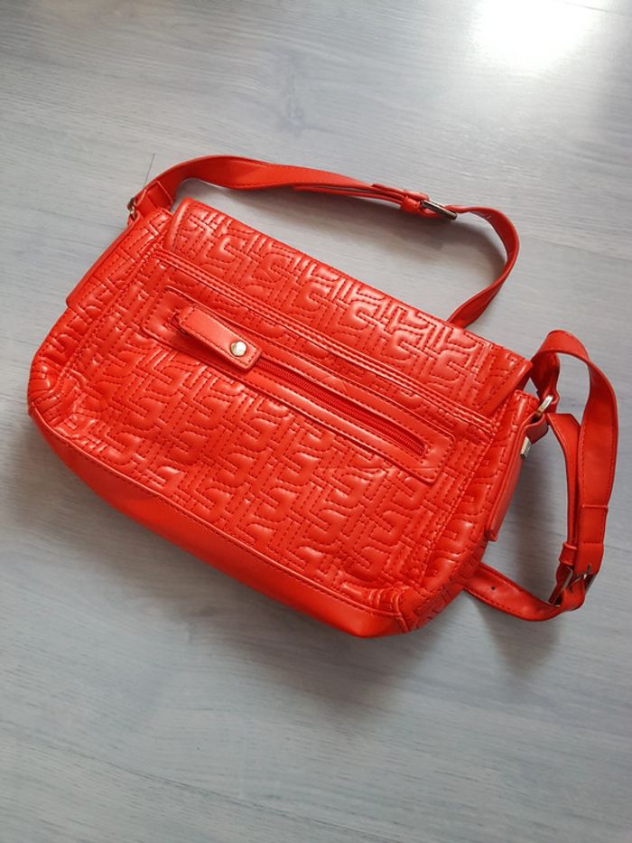 Sac rouge bandoulière La Halle - photo numéro 2