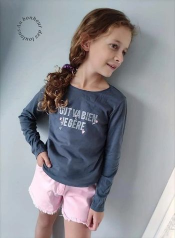 10 ans ensemble teeshirt tape a l oeil et short dpam