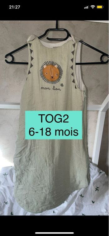 Gigoteuse Tog 2 verbaudet 6 18 mois vert lion