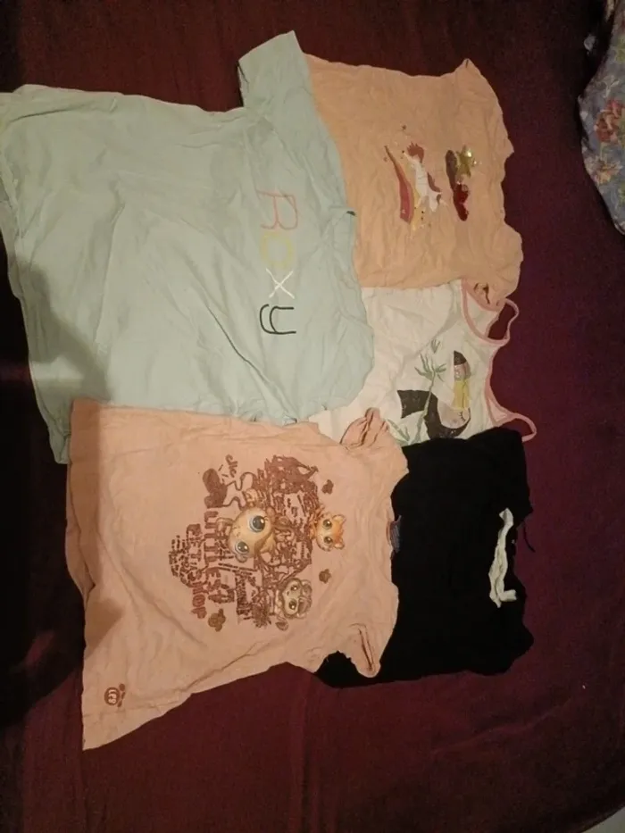 Lot de 5 hauts 10 ans Roxy petshop hm orchestra kiabi