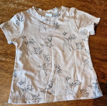 T shirt Bambi fille taille 80 cm_ H&M