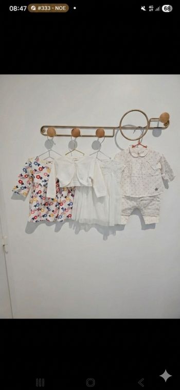 3 ensembles fille 3 Mois