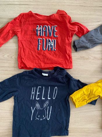 Lot de 2 tee shirts manches longues bébé garçon 3 moi
