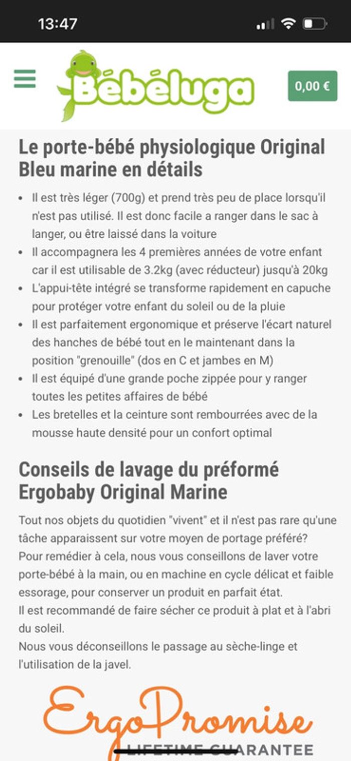 Porte bébé Ergobaby - photo numéro 10