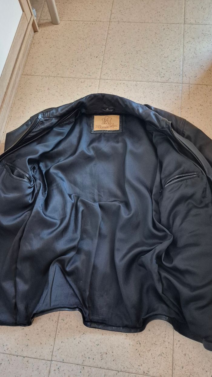 Veste en cuir marque la leather art ta - photo numéro 9