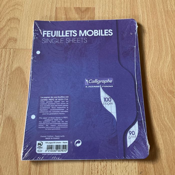 Feuilles simples grands carreaux