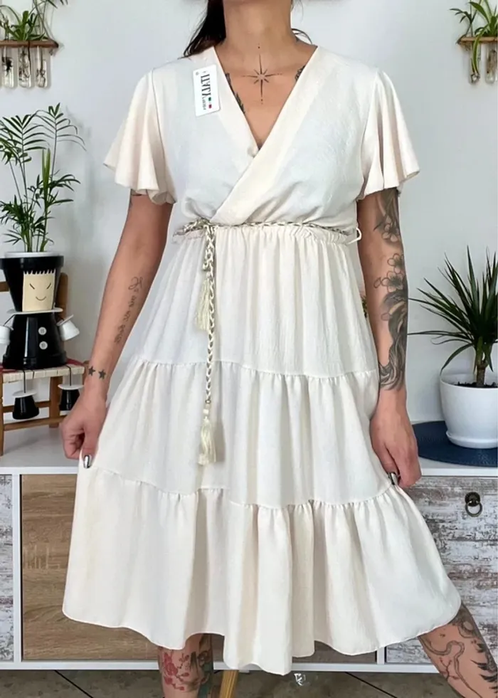 SOLDE Robe bohème fluide légère taille élastique taille unique - Italy moda - neuf - photo numéro 2
