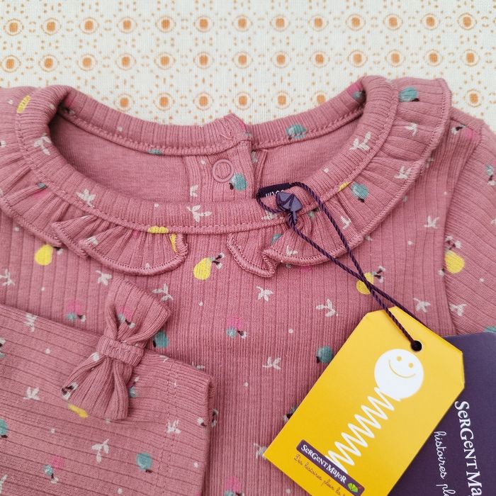 Blouse manches longues imprimé fruits 6 mois - photo numéro 4