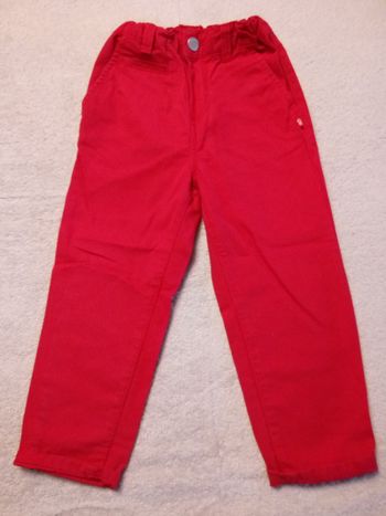 Pantalon rouge 18-24 mois Obaïbi (réf perso H4)(familleac72)
