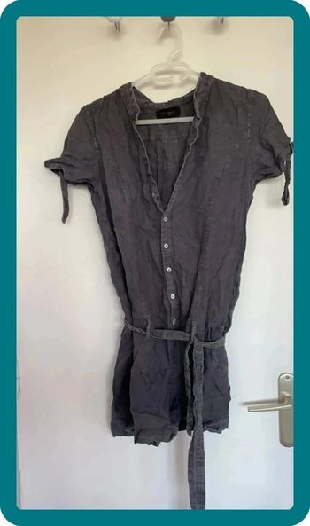 Combishort gris bleu