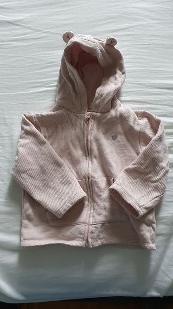 Gilet rose pâle Kiabi 24 mois