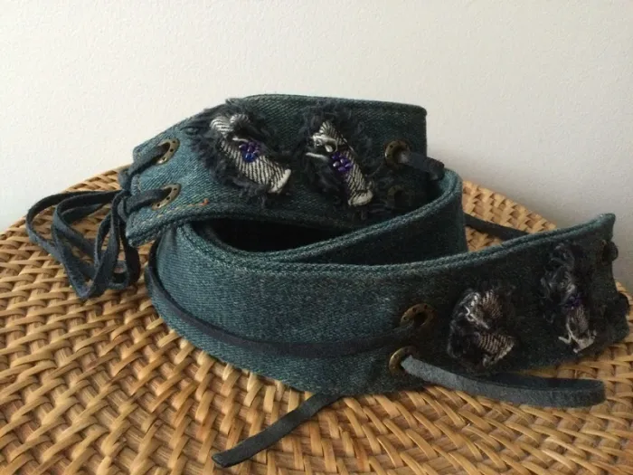 Ceinture en jeans a nouer