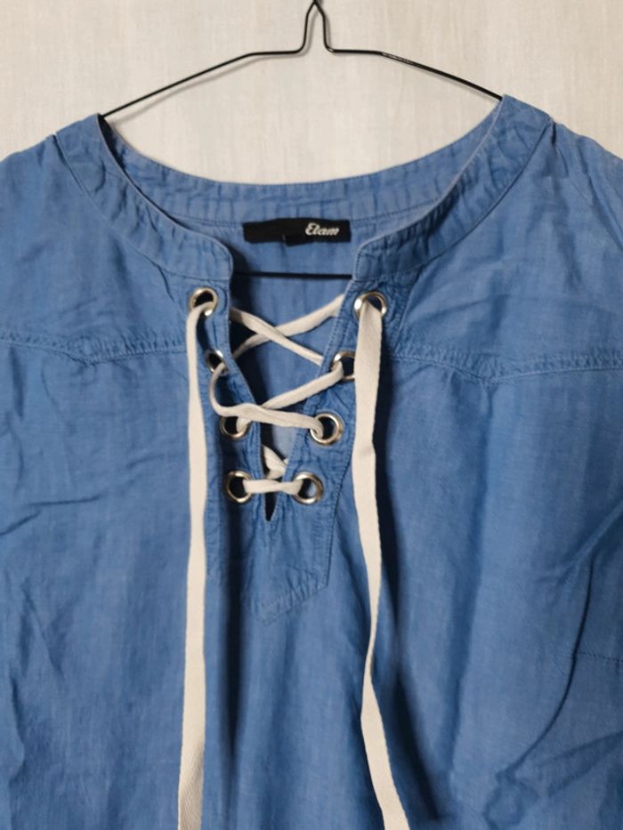 Blouse effet jean - photo numéro 3