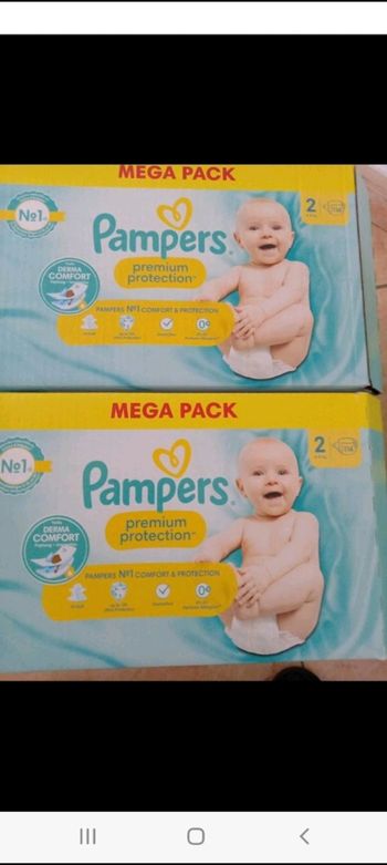 216 couches pampers prenium protection taille 2