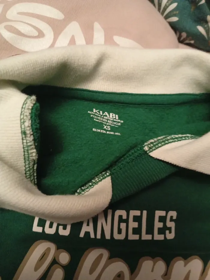 Sweat vert large taille xs - photo numéro 3