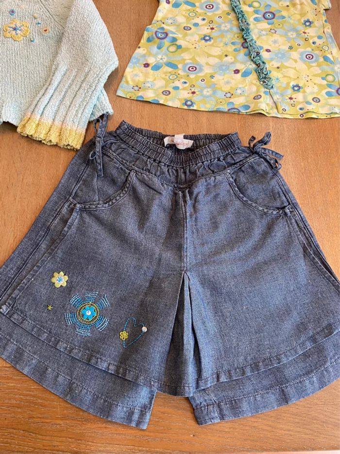 Ensemble jupe-short, teeshirt et gilet Catimini taille 4 ans - photo numéro 10