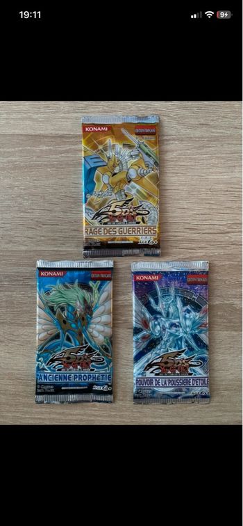 Lot de 3 booster yu-gi-oh neuf scellés