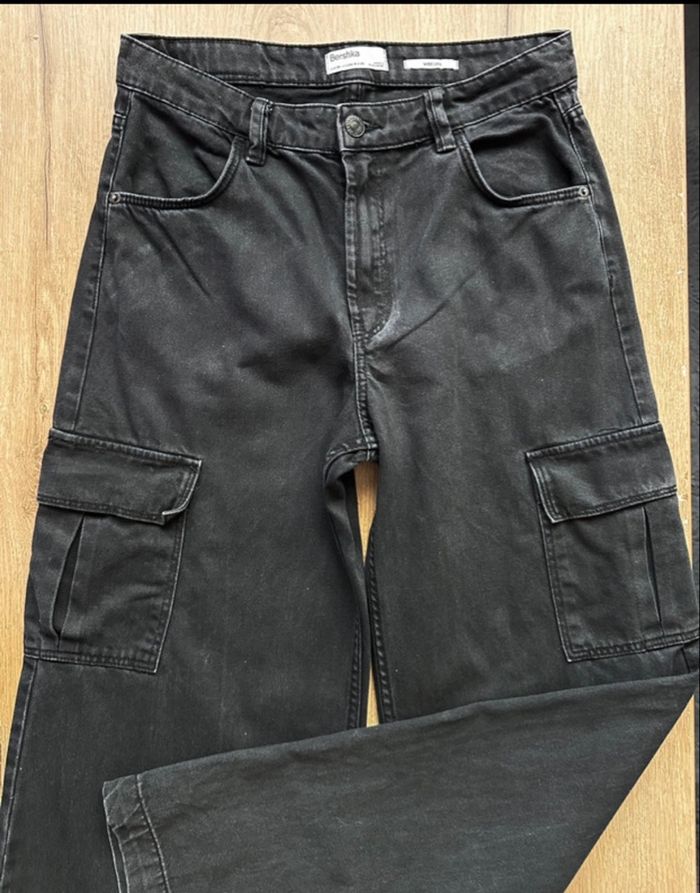 Jeans large neuf noir Taille 36 Bershka - photo numéro 2