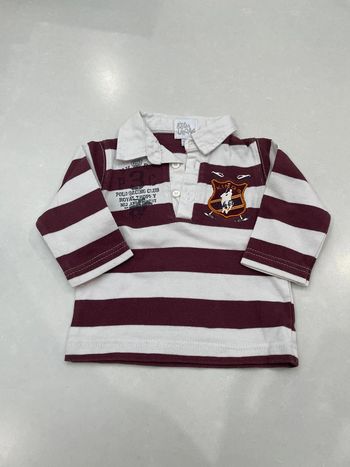 Polo manches longues 6 mois p’tites canailles