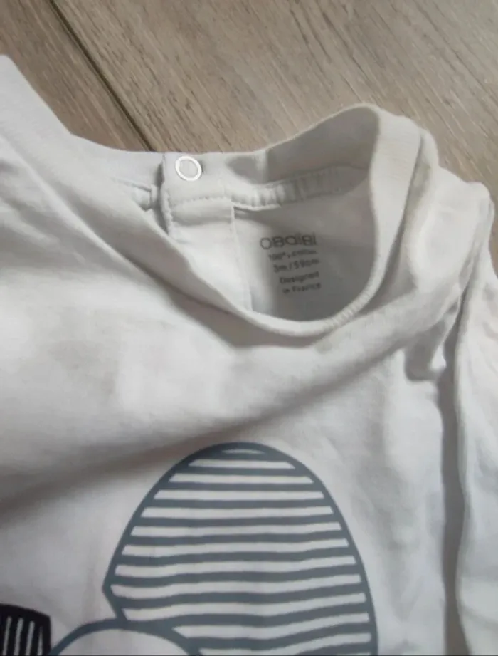T shirt ML obaïbi 3 mois - photo numéro 2