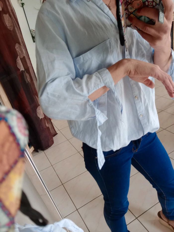 Chemise femme 44 bleu clair c81 - photo numéro 6