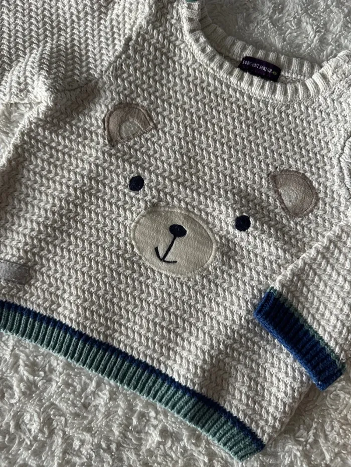 Pull tricot sergent major 6 mois - photo numéro 2