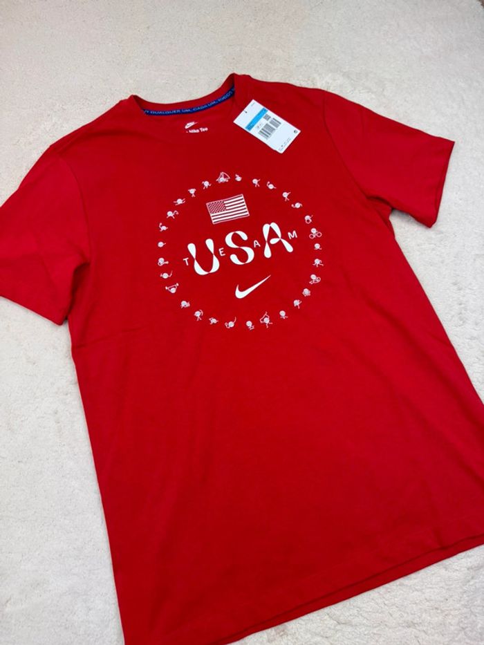 T-shirt Nike Team USA Jo 2024 Rouge Neuf Taille M - photo numéro 2