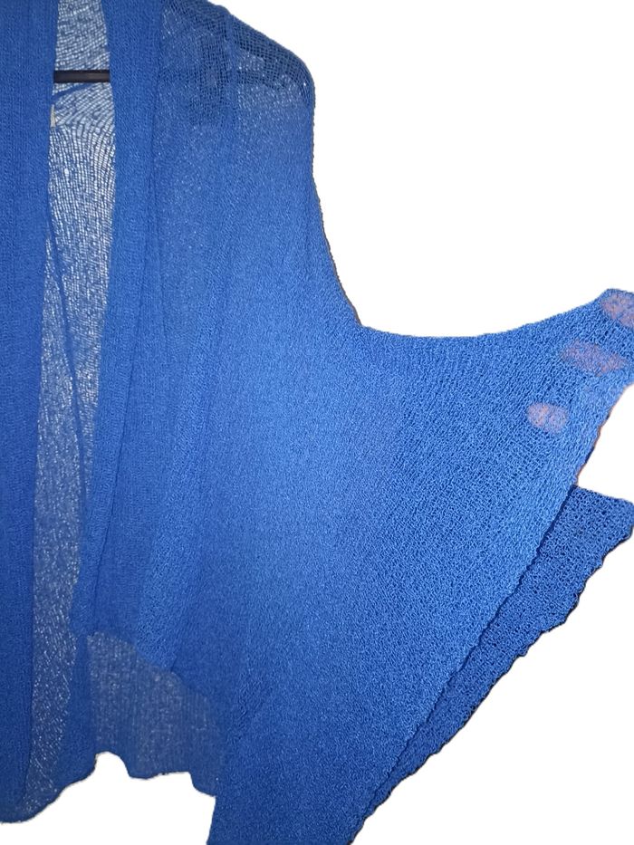 Cardigan Léger Bleu Royal "Kolor de Luna Ibiza" - Parfait pour l'Été ! - photo numéro 4