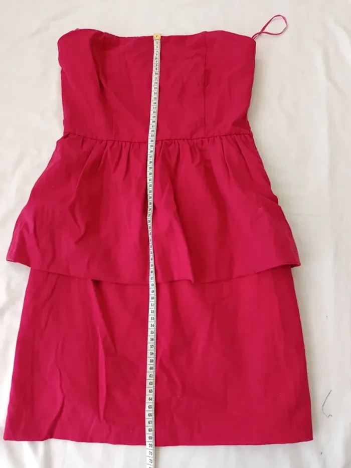 Robe courte bustier rose flash Naf Naf neuve taille 36 - photo numéro 3