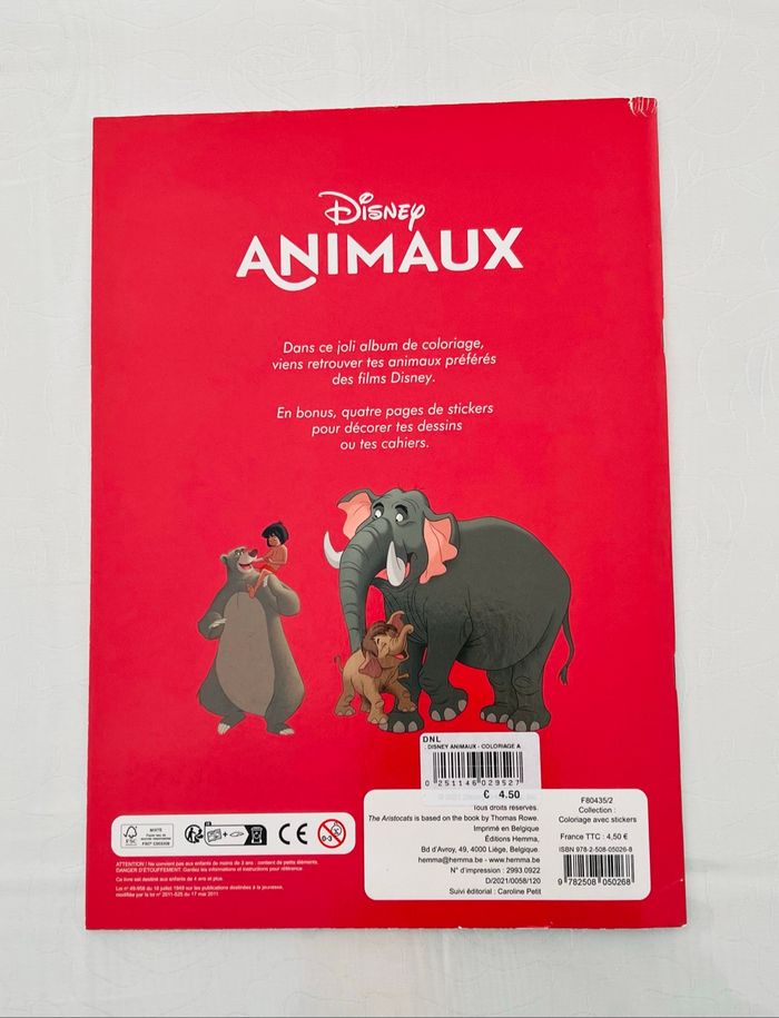 Livre coloriage Animaux Disney + stickers - photo numéro 2