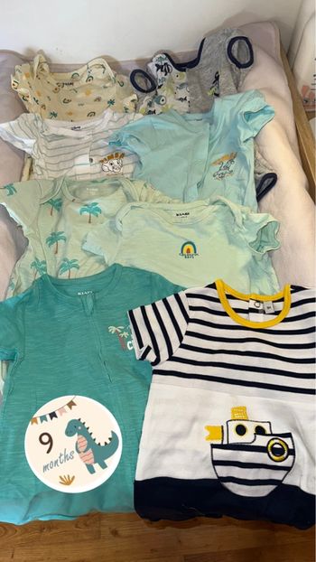 Lot de 8 combishort bébé – Taille 9 mois