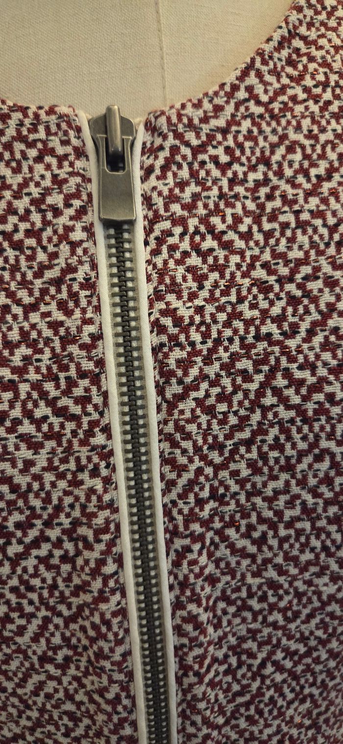 Veste IKKS femme 38 – style tweed chic & rock – zip argenté – comme neuve - photo numéro 10