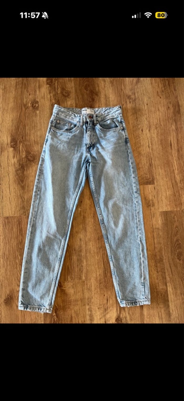 Jeans Bershka coupe loose Straight vintage femme T34 - photo numéro 5