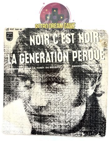 Disque vinyles Johnny hallyday Noir c'est noir 45t