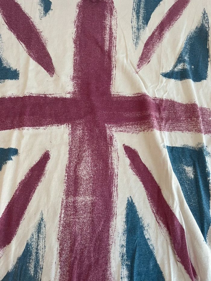 🇬🇧 T-shirt imprimé drapeau britannique effet peinture  taille S - photo numéro 2