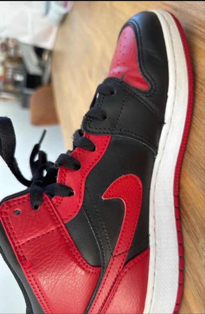Jordan one mid black and red T39 - photo numéro 8