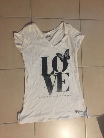 T shirt pépé jeans blanc