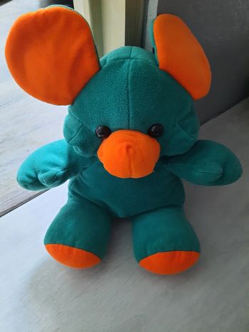 Peluche Souris Verte & Orange.