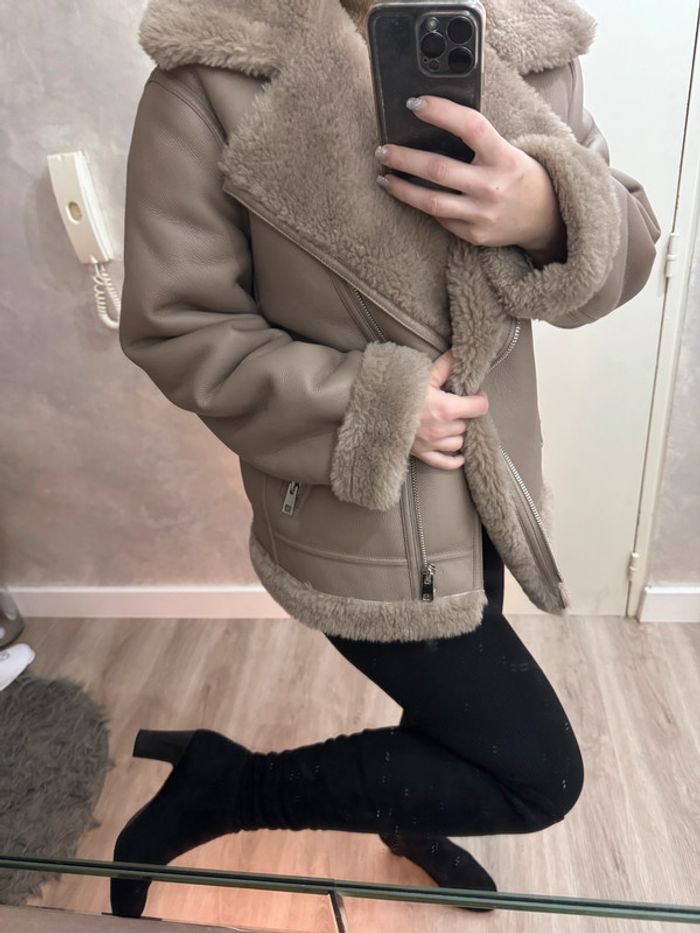 Manteau fourrure Mango
