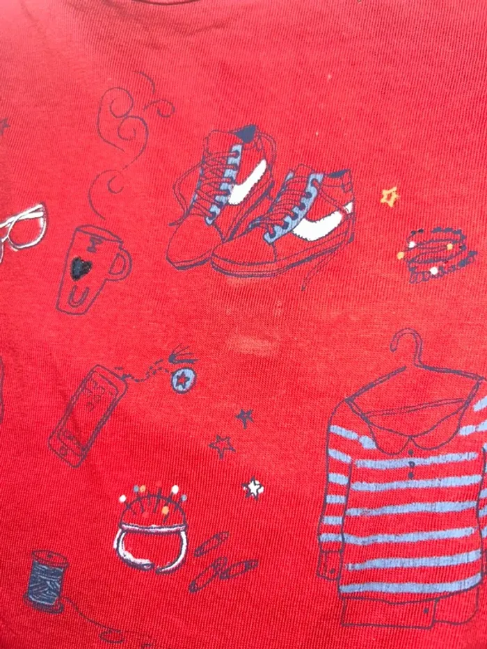 T-shirt manches longue rouge Fashion - photo numéro 3