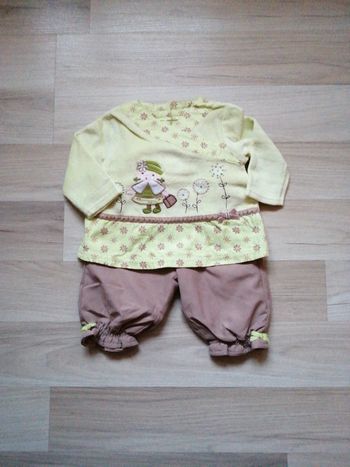 Ensemble pantalon doublé + haut velours