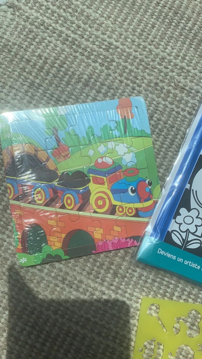 Lot loisirs créatif idéal activité familiale jeune enfant vacances dessin puzzle - photo numéro 7