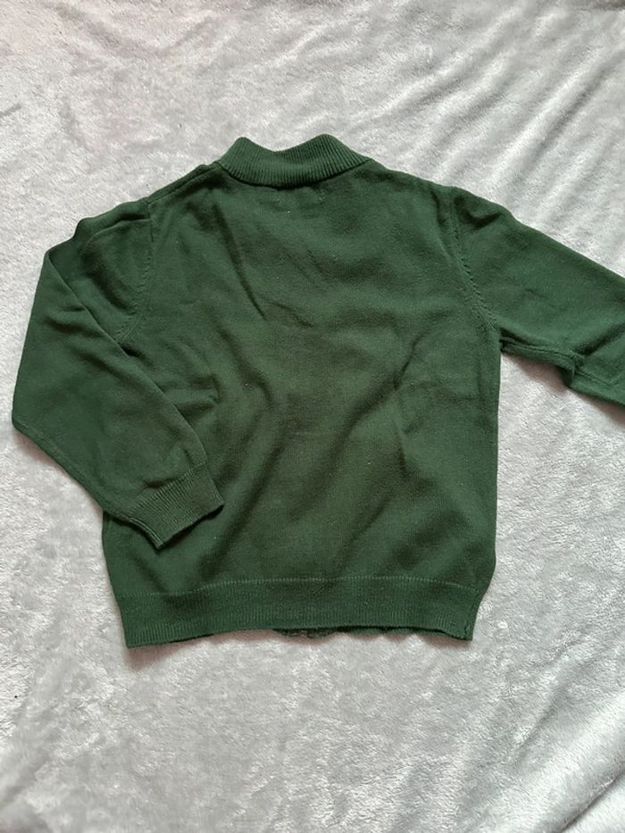 Gilet zippé 4 ans Cyrillus vert foncé - photo numéro 2