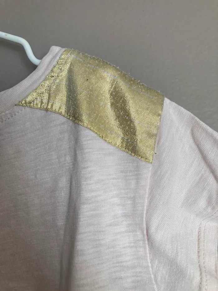 Louis Louise t-shirt Anais rose et doré 8 ans - photo numéro 2