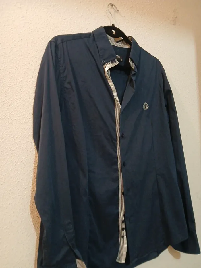 Chemise homme bleu marine " Gold SK" taille xl - photo numéro 2