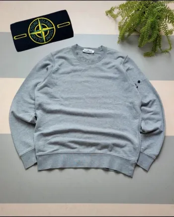 Sweat crewneck pull sans capuche stone island gris taille M