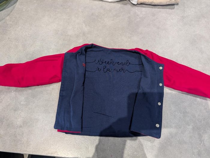 Gilet week-end à la mer réversible 6 mois - photo numéro 2